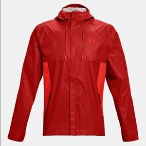 Mens UA cloudstrike shell red/orange jacket